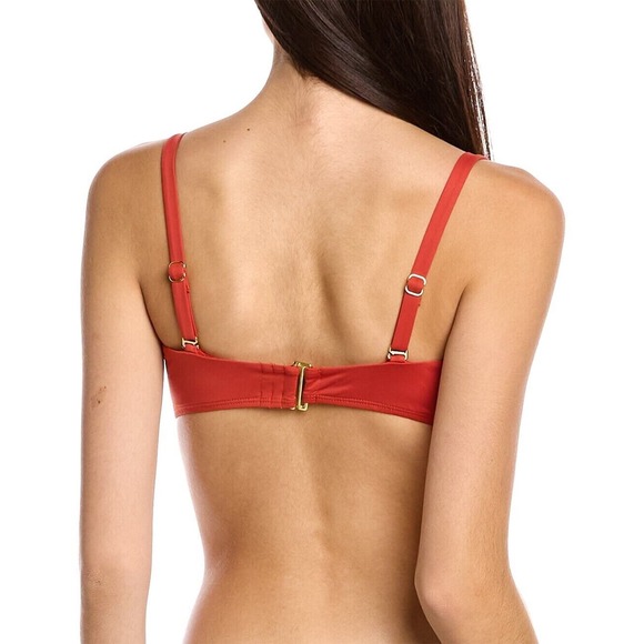 Andie The Last Splash Cartagena Bandeau Top Women’s sz M In Terracotta - Picture 6 of 7